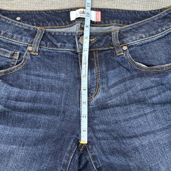 Cabi Womens Blue Denim Stars Slim Fit Boyfriend Jeans Cropped Rolled Cuffs Sz 6 - Picture 11 of 15